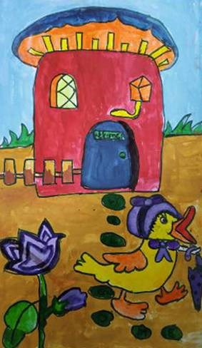 Bird House, painting by Sejal Vishnu Khandelwal