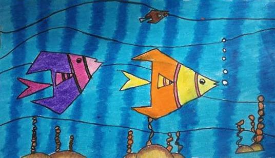 Fish, painting by Sejal Vishnu Khandelwal