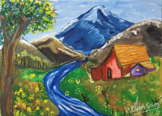 Nature, painting by Simran Kaur