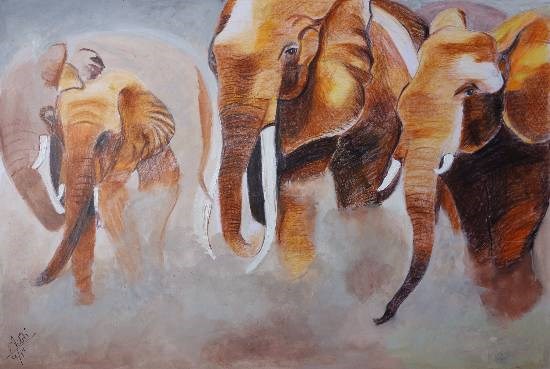 Untitled - 1, painting by Aditi Gupta