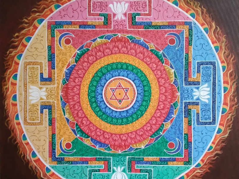 Painting  by Manali Bagade - Stages of Cosmos- Mandala