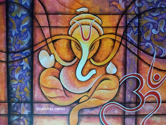 Ganesha, painting by Manali Bagade