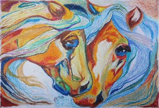 One Love, painting by Mini Bhatia