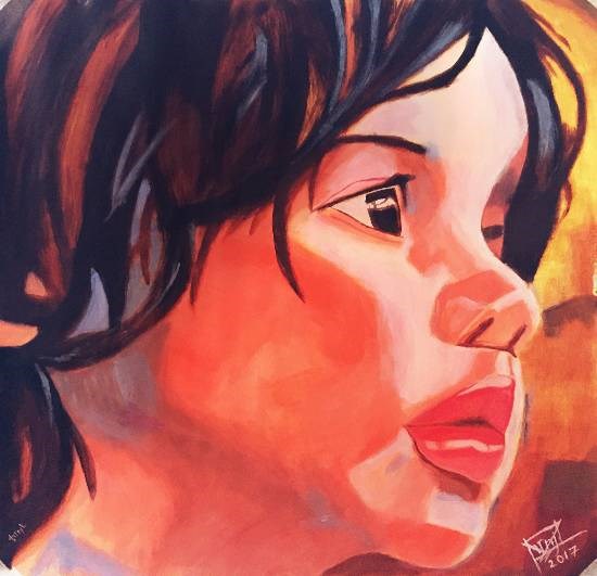 The Curiosity, painting by Pranjal Singh