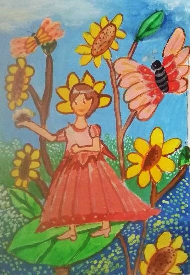 Butterfly, painting by Anushka Samit Bandiwdekar