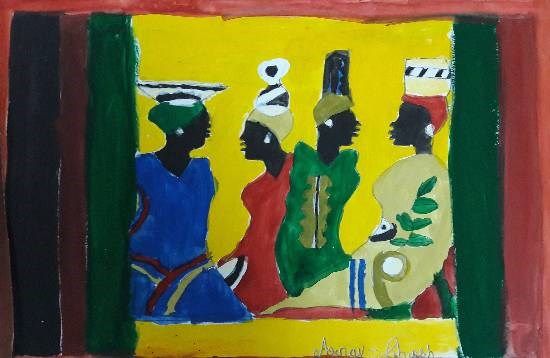 Women, painting by Arnav Dulal Ghosh