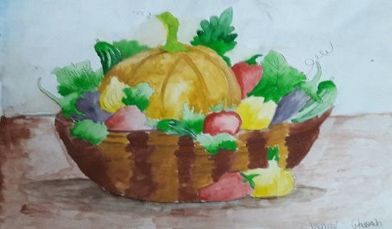 Vegetables, painting by Arnav Dulal Ghosh