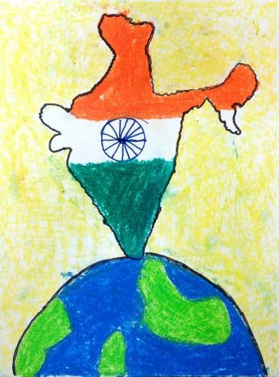 India, painting by Asmi Chirag Shah