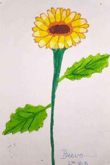 Flower, painting by Deeva Sajith Abraham