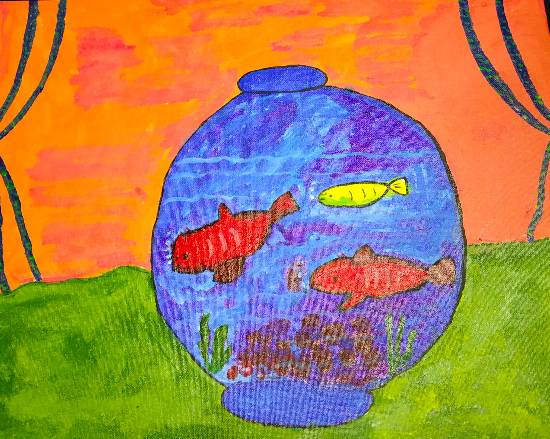 Painting  by Dhanishta Devendra Suryavanshi - Fish Tank