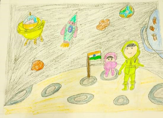 Space, painting by Dhanishta Devendra Suryavanshi