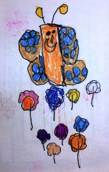 Butterfly, painting by Dhanishta Devendra Suryavanshi