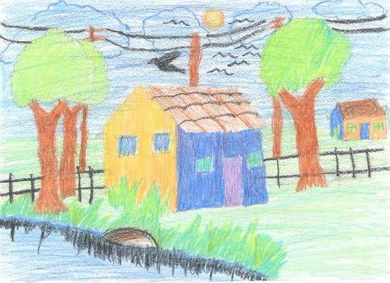 House, painting by Dinesh Ramu Chavan