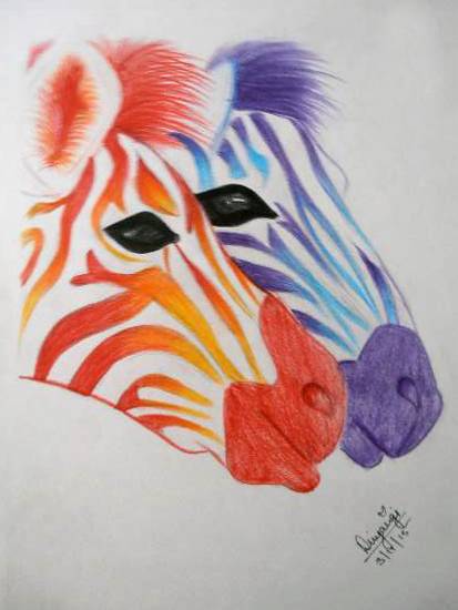 Painting  by Divyangi Deepak Pandit - Horses