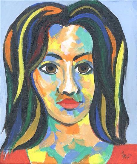 Girl, painting by Divyangi Deepak Pandit