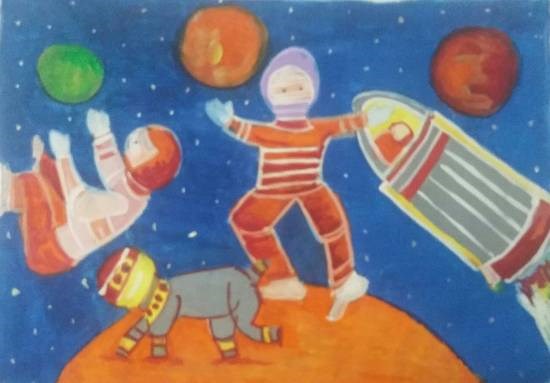 Outer Space, painting by Ekta Ashish Gupta