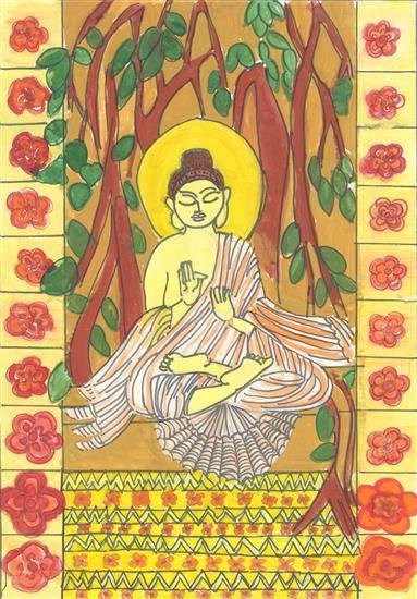 Buddha, painting by Ekta Ashish Gupta
