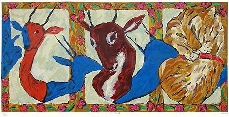 Love Triangle, painting by Amit Ambalal