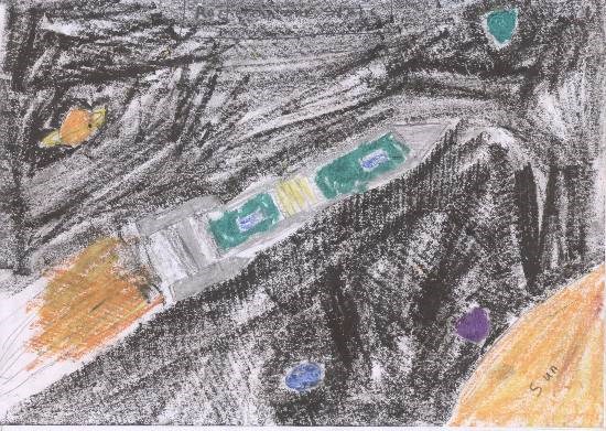 Outer Space, painting by Aarush Kulkarni