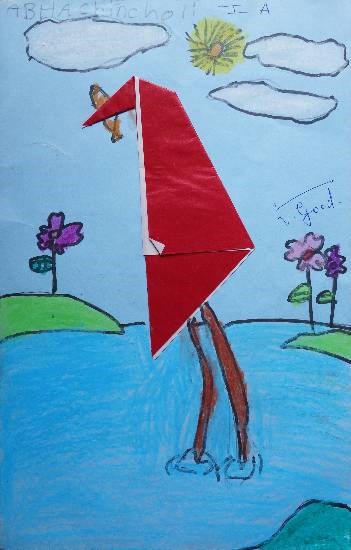 Swan, painting by Abha Shashikant Chincholi
