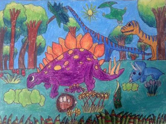 Painting  by Indraneel Amol Hajarnis - Jurassic park