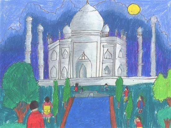 Painting  by Indraneel Amol Hajarnis - Taj Mahal
