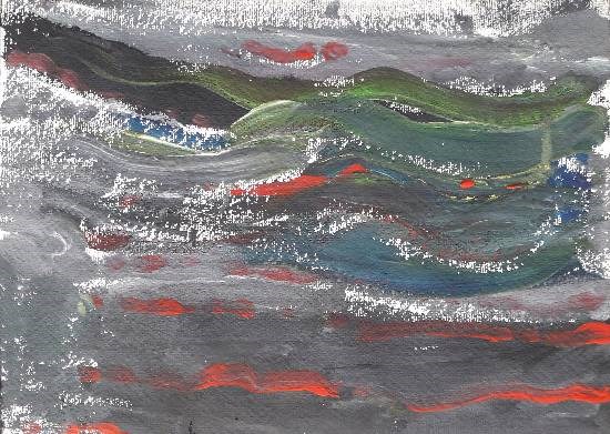 Waves, painting by Ira Bandekar