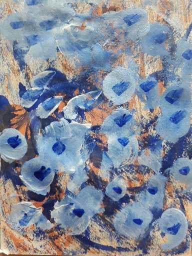 Bunch of blues, painting by Ira Bandekar
