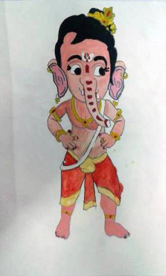 Ganesha, painting by Amey Sandeep Sawant