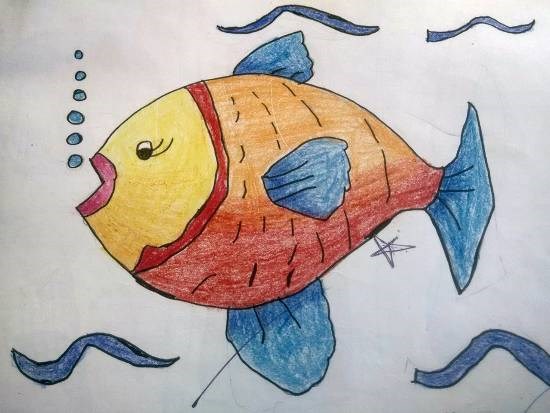 Fish, painting by Anuska Muthal