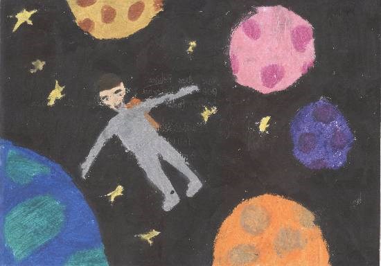 Outer Space, painting by Arna Belsare