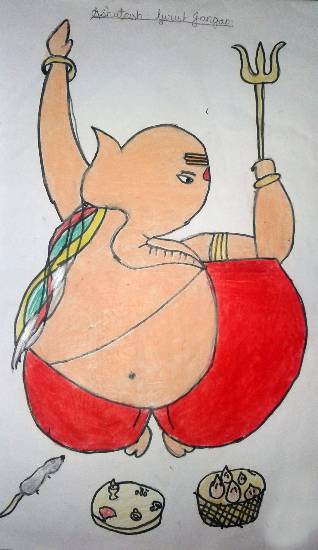 Painting  by Ashutosh Jangam - Ganesha