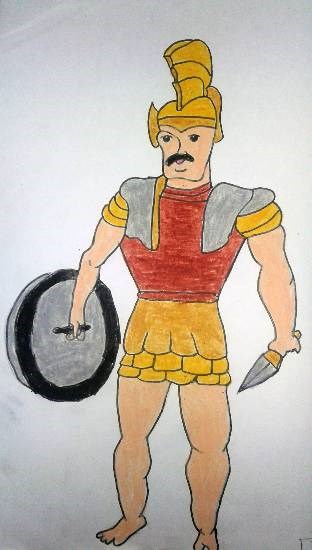 Warrior, painting by Ashutosh Jangam