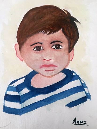The boy, painting by Avni Rastogi