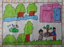 Painting  by Gurleen Kaur - Save Trees