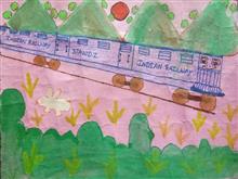 Painting  by Hashanpreet Kaur - Memorable Train Journey