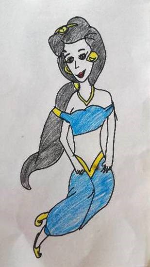Princess Jasmine, painting by Jashandeep Kaur