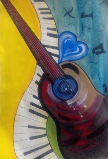 Music, painting by Kanak Agrawal