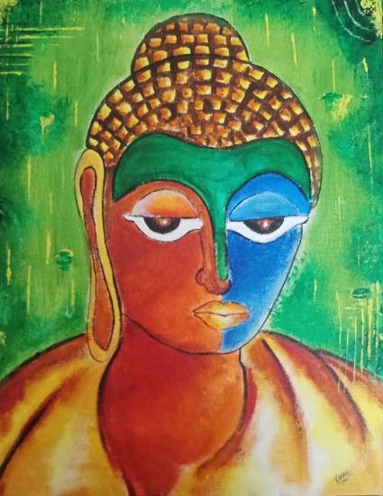 Buddha, painting by Kanak Agrawal