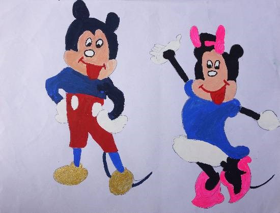 Cartoon, painting by Kartik Singh