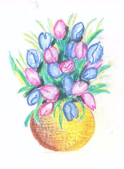 Painting  by Jyotirmoy Dutta - Flower pot