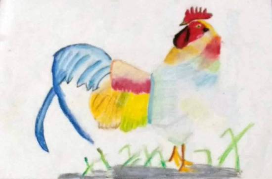 Painting by Mansvi Bhagwat - Cock