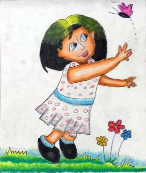 Girl, painting by Mansvi Bhagwat