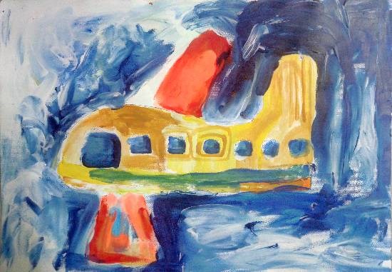 An Aeroplane, painting by Kabir Kedar Deshpande