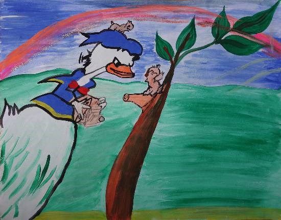 Donald Duck, painting by Nandni 