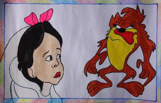 Cartoon, painting by Neelam Devi