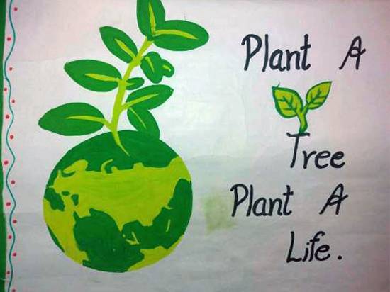 Painting  by Nekdip Kaur - Plant Trees