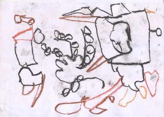 Abstract, painting by Rayan Upadhye