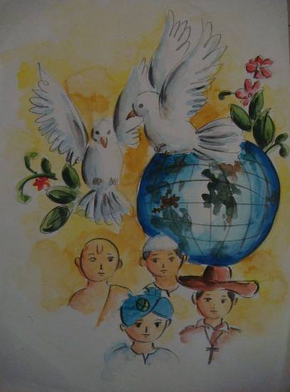 Painting  by Krisha Amish Shah - Peace