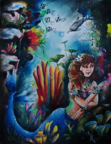 Painting  by Krisha Amish Shah - Underwater